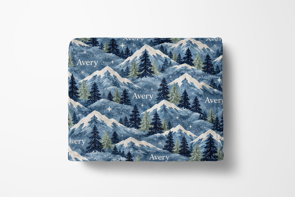 Mountain Baby and Kids Blanket mockup
