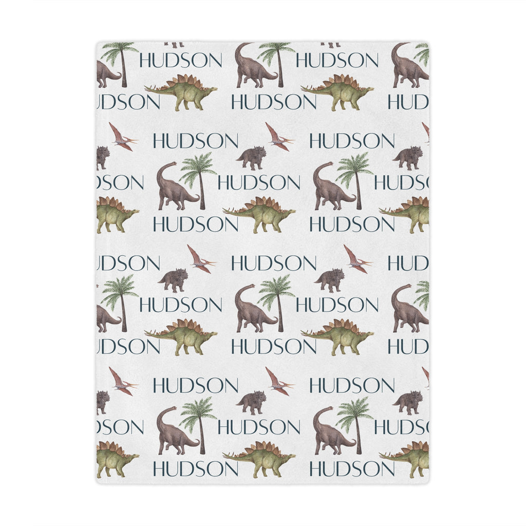 Personalized Dinosaur Kids Blanket