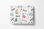 Personalized Colorful Dinosaur Kids Blanket