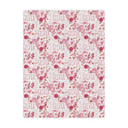 Personalized Pink Botanical Kids Blanket