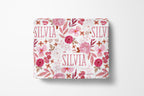 Personalized Pink Botanical Kids Blanket