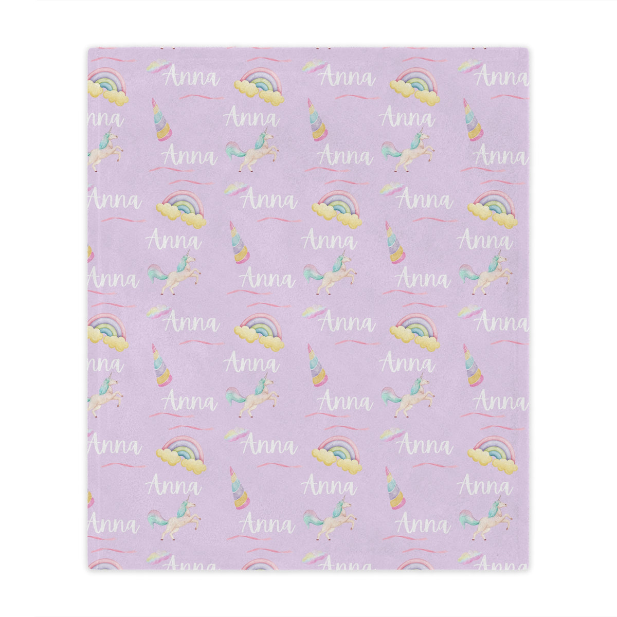 personalized unicorn kids blanket, light weight plush, baby 30 inches x 40 inches, home decor