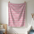 Personalized Pink Baby and Kids Blanket
