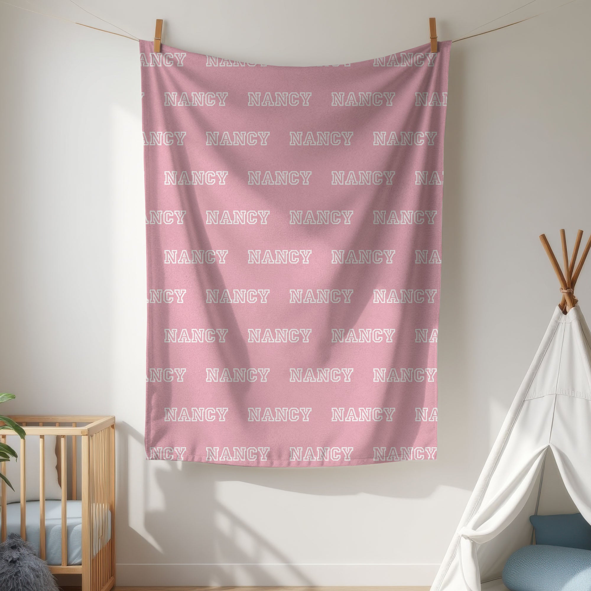 Personalized Pink Baby and Kids Blanket