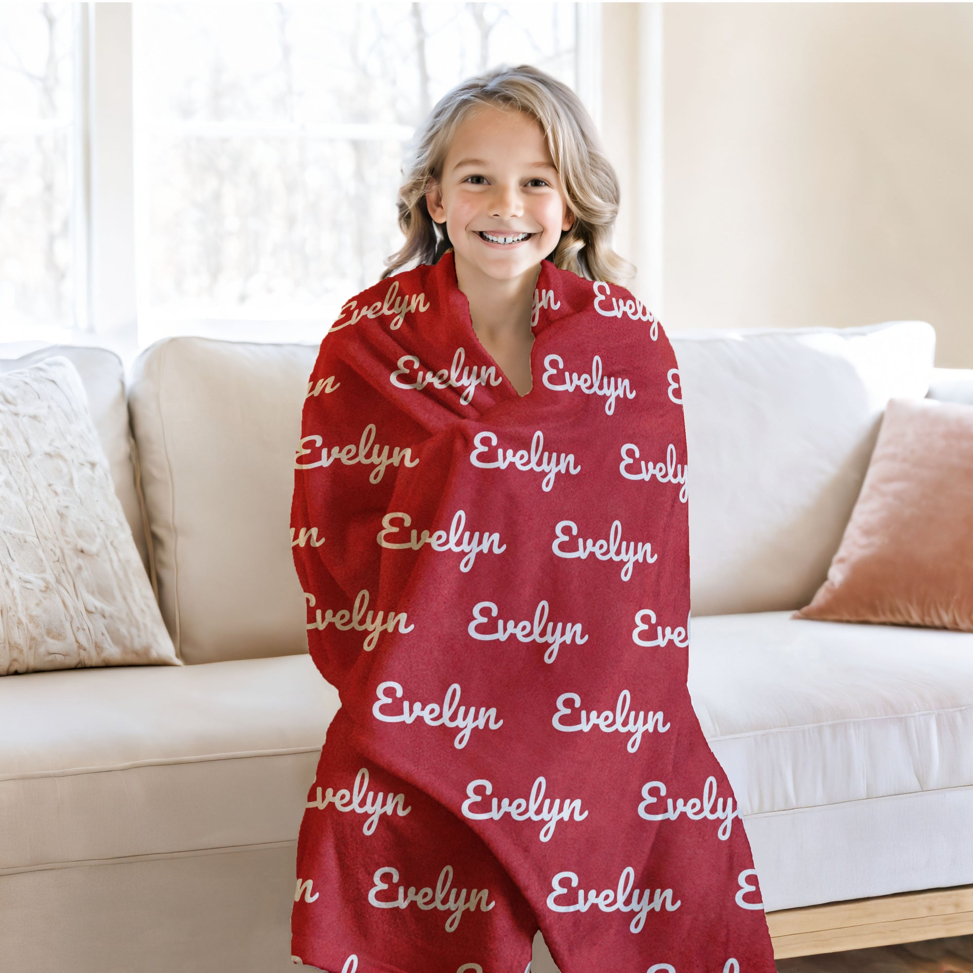 Personalized Christmas Color Baby and Kids Blanket