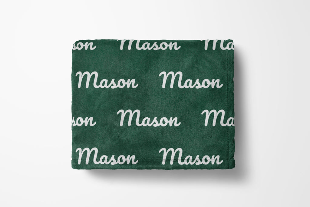 Personalized Christmas Color Baby and Kids Blanket