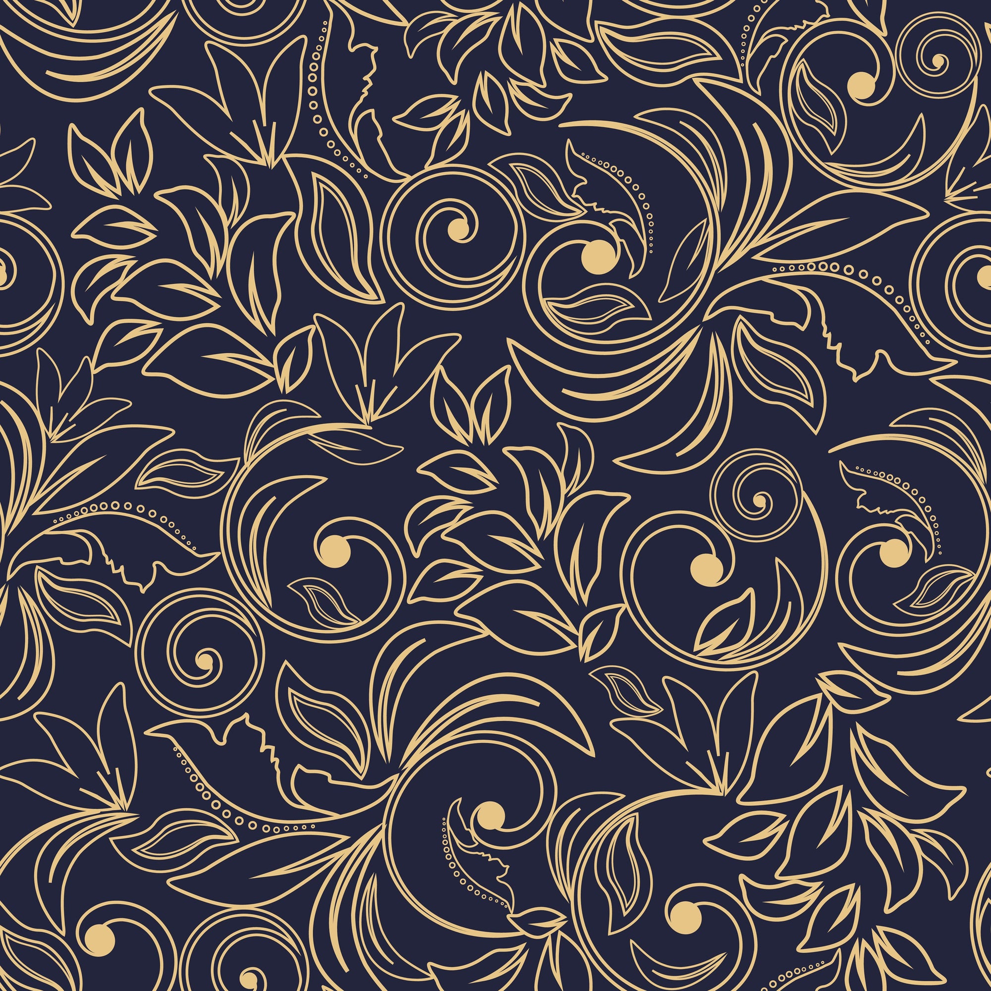 Baroque Floral Damask Wallpaper