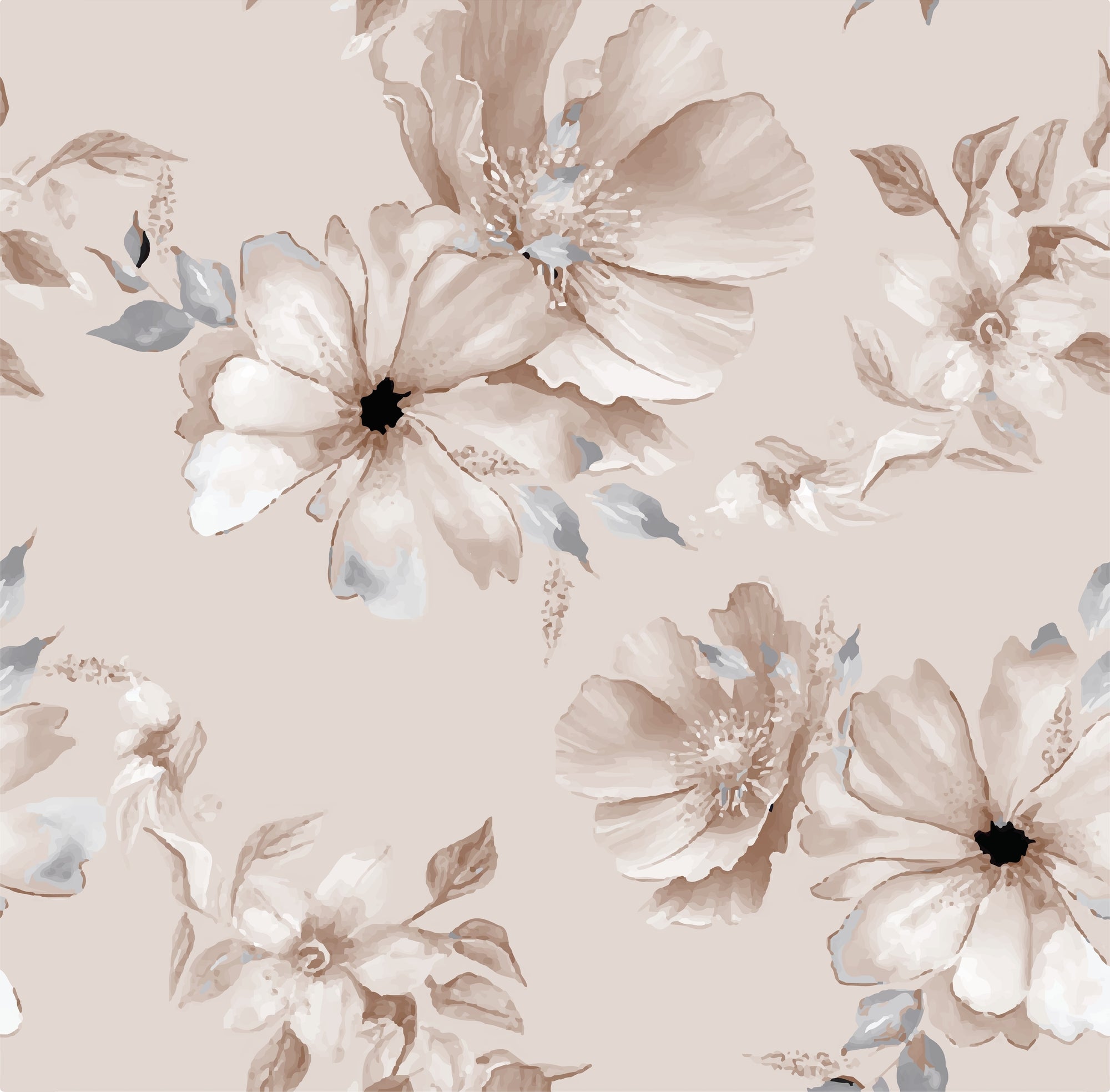 Beige Blossom Wallpaper