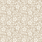 Beige Floral Damask