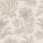 Beige Tropical Palm Wallpaper