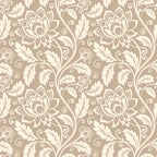 Beige Floral Damask