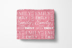 Personalized Multi-Name Pink Blanket