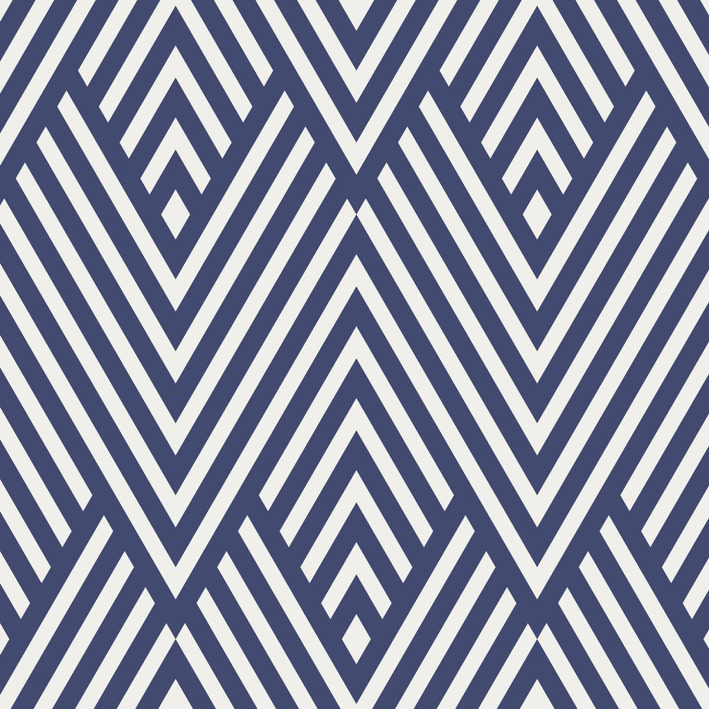 Blue Herringbone Stella Wallpaper