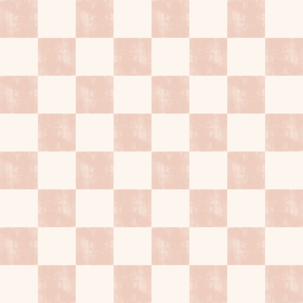 Blush Watercolor Check Wallpaper