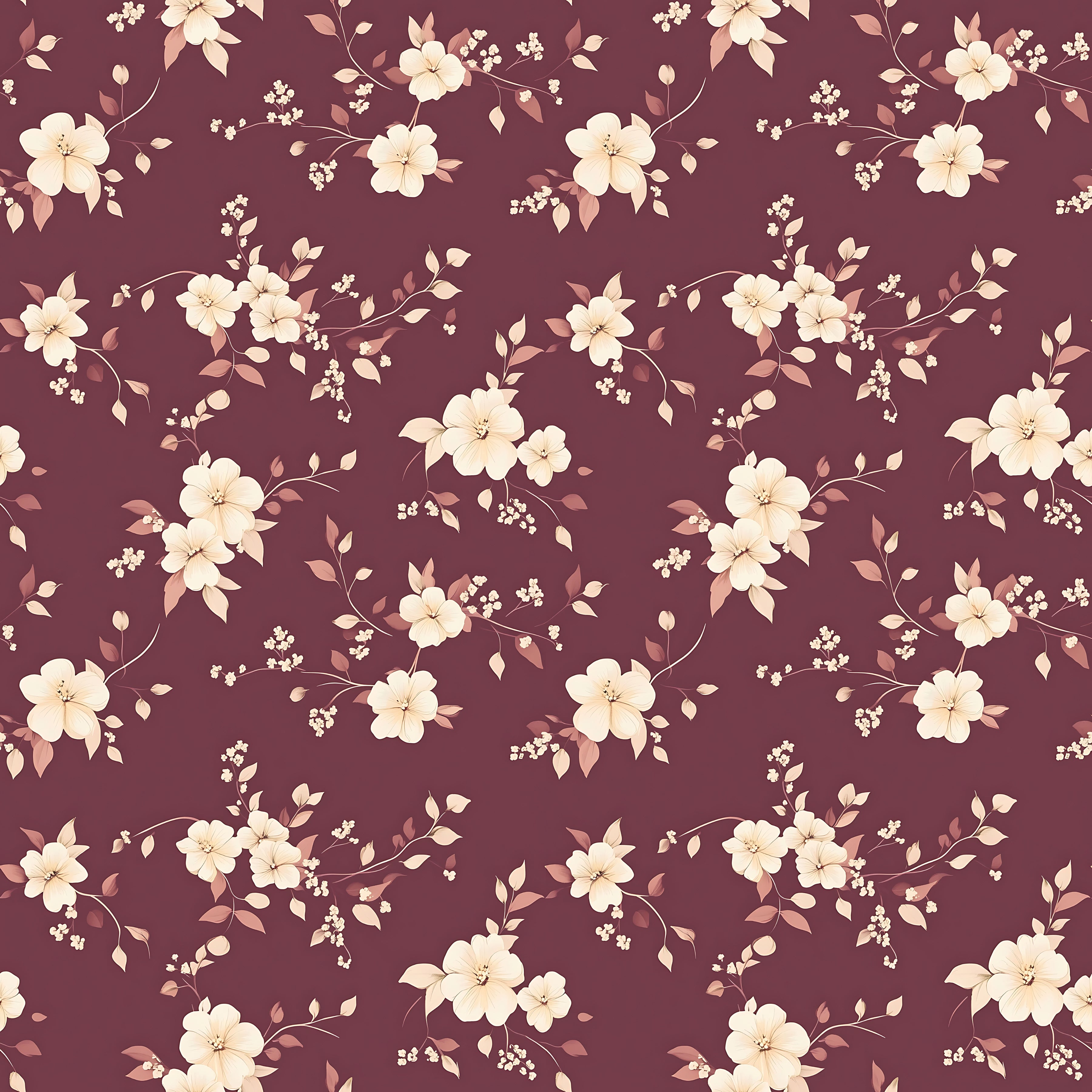 Burgundy Vintage Wallpaper