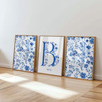Custom Name Floral Art Print - Set of 3