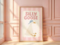 silly goose art print, poster, 8 inches x 10 inches, home decor