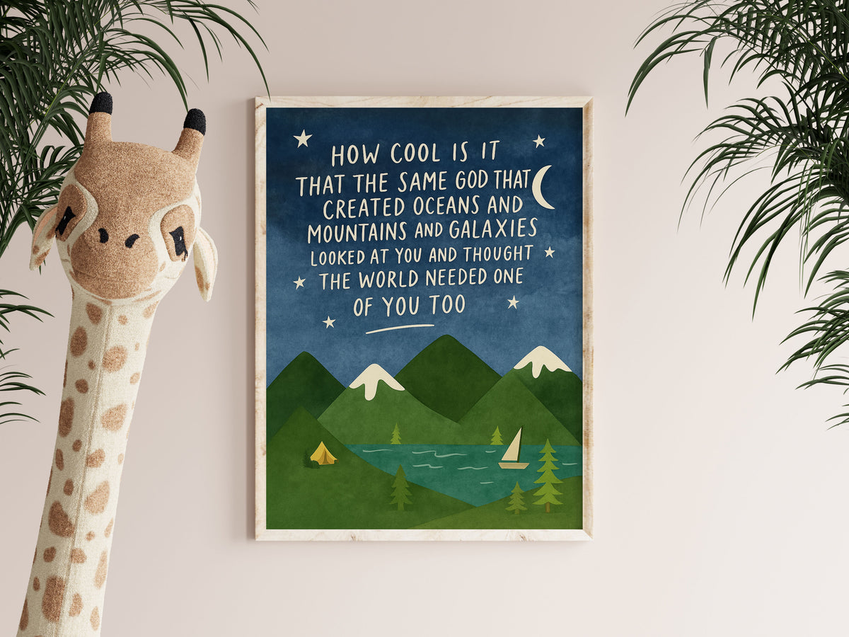 same god creation art print, poster, 18 inches x 24 inches, home decor