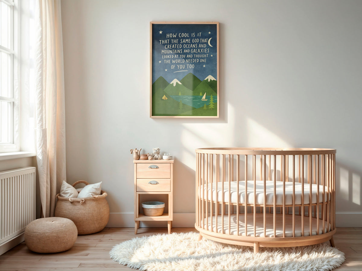 same god creation art print, poster, 12 inchesx 16 inches, home decor