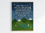 same god creation art print, poster, 8 inches x 10 inches, home decor