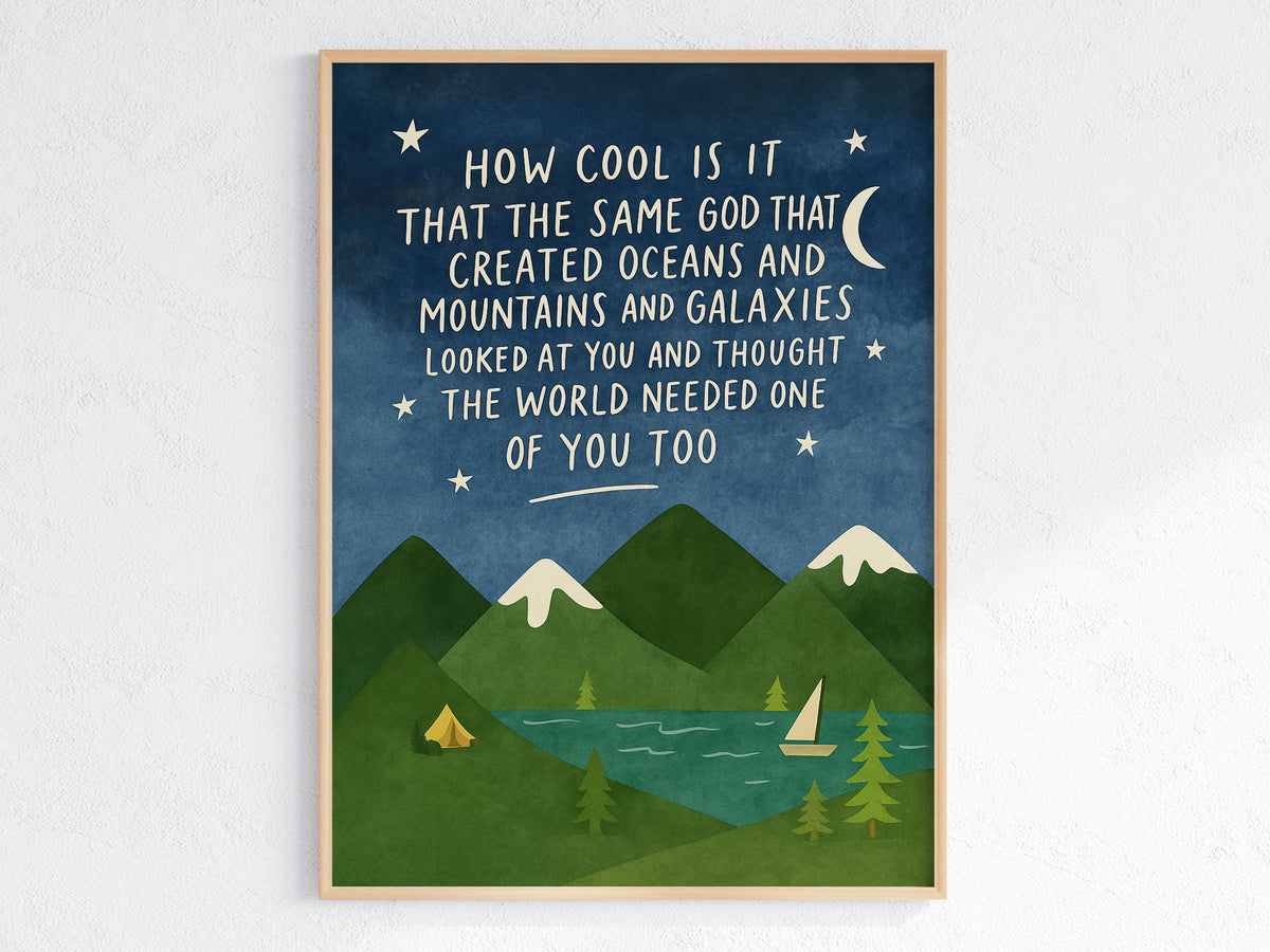 same god creation art print, poster, 8 inches x 10 inches, home decor