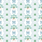 clover bouquet wallpaper, premium peel & stick, sample 12 inchesx12 inches, beige; geometric, wallpaper decor