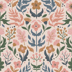 Folk Floral Wallpaper