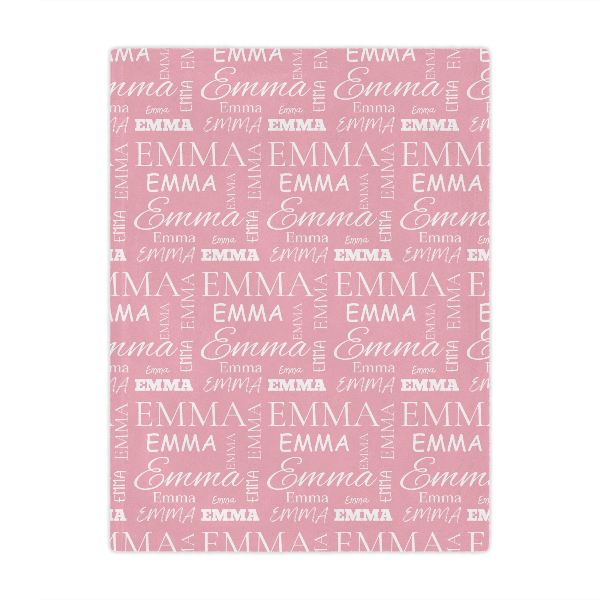 Personalized Multi-Name Pink Blanket