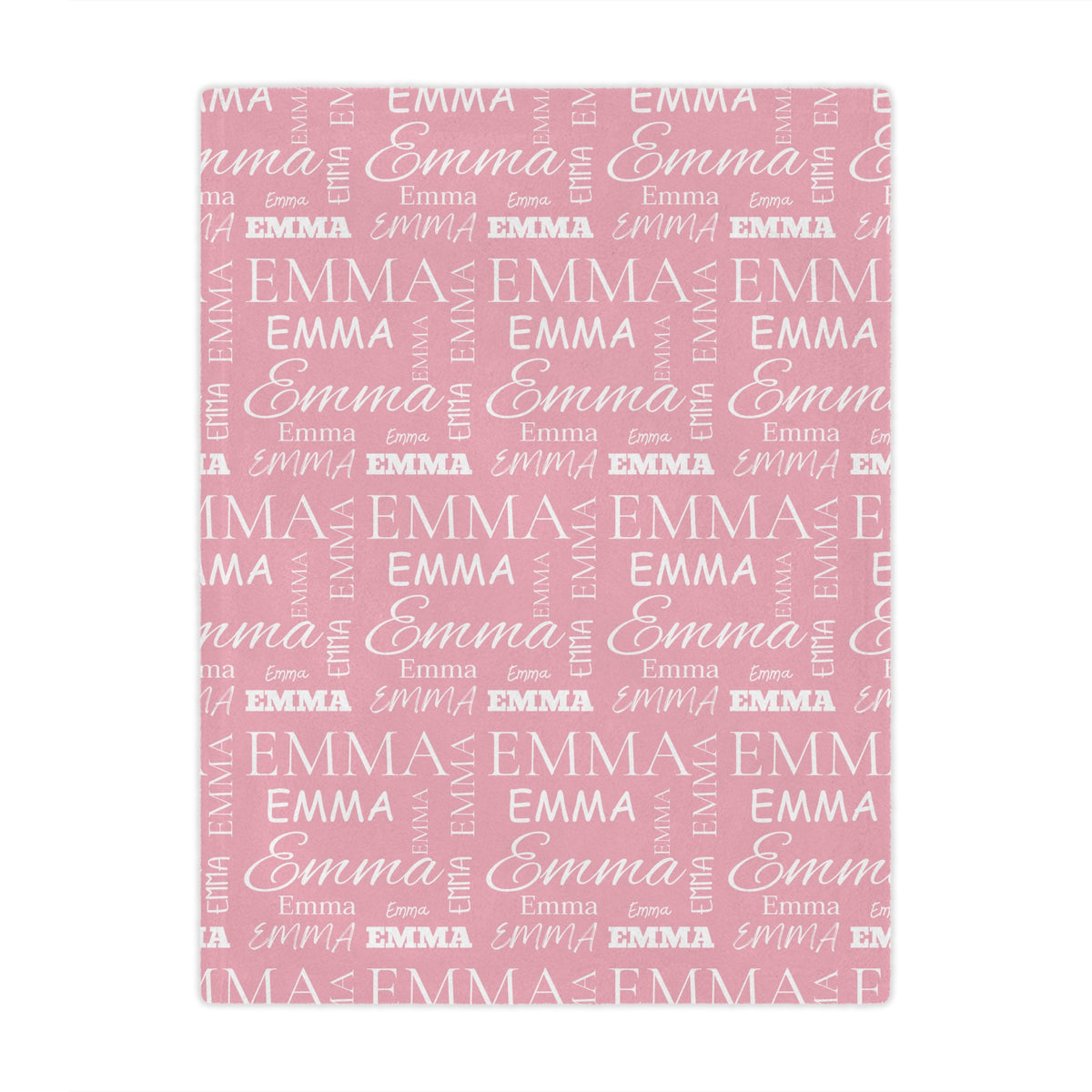 personalized multi-name pink blanket, light weight plush, kids blanket 50 inches x 60 inches, home decor
