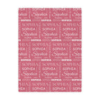 Personalized Multi-Name Pink Blanket