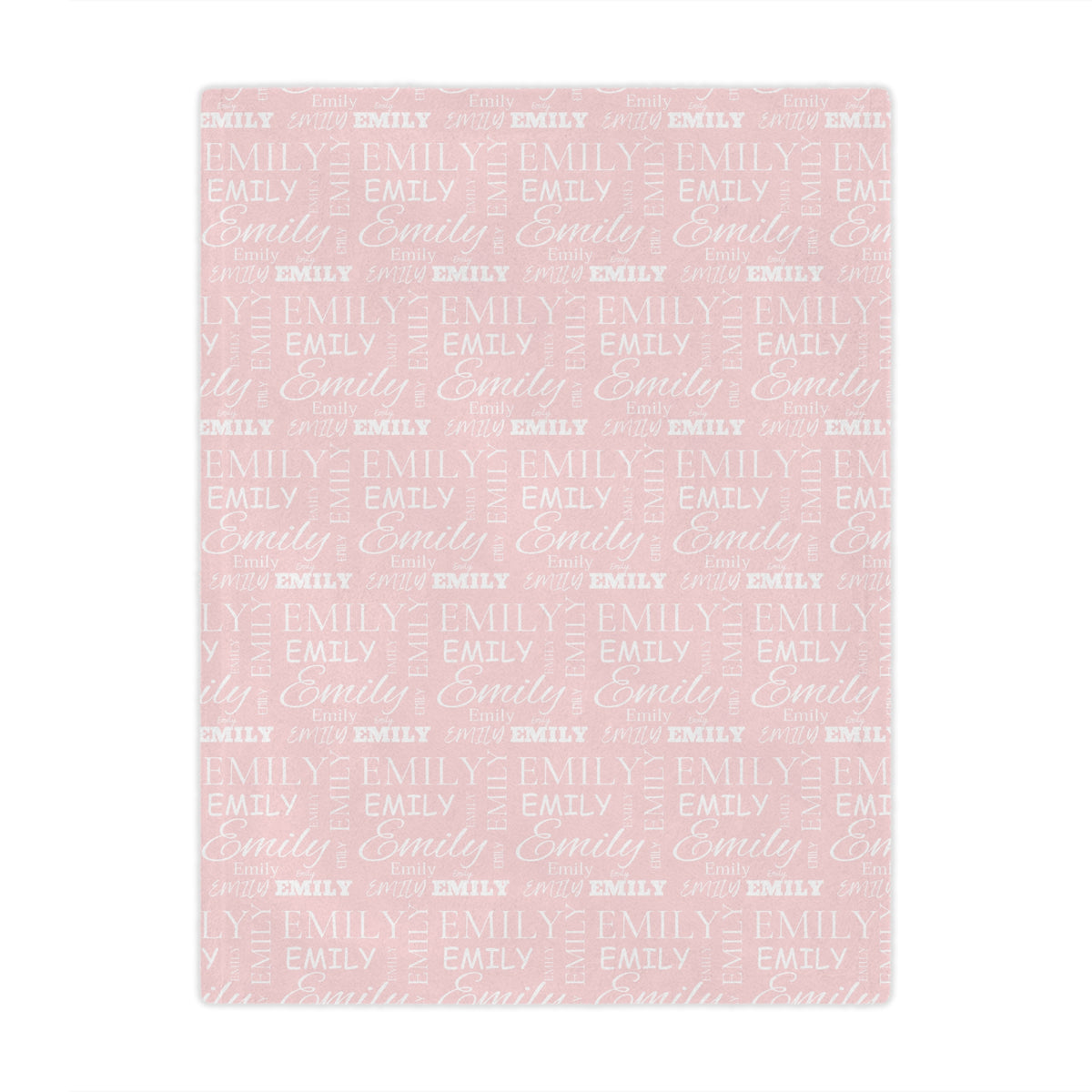 personalized multi-name pink blanket, light weight plush, baby blanket 30 inches x 40 inches, home decor
