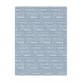 personalized multi-name blue blanket, light weight plush, kids blanket 50 inches x 60 inches, home decor