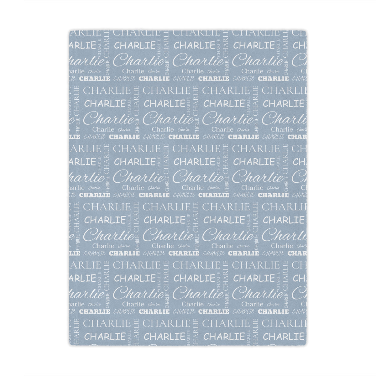 personalized multi-name blue blanket, light weight plush, kids blanket 50 inches x 60 inches, home decor