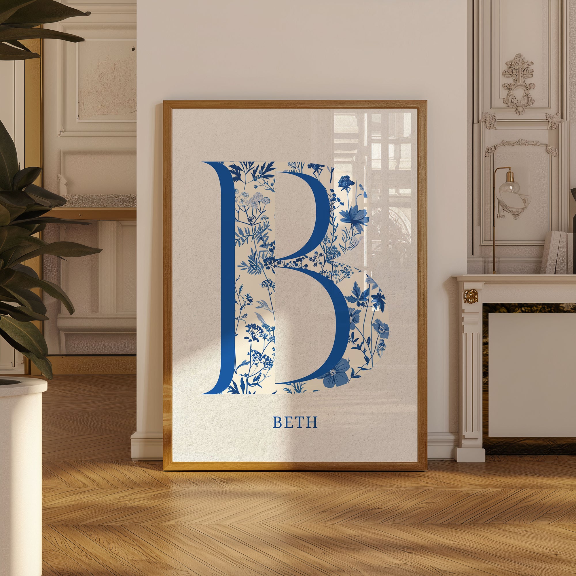 Custom Name Floral Art Print - Set of 3