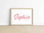 Personalized Watercolor Kids Name Art Print