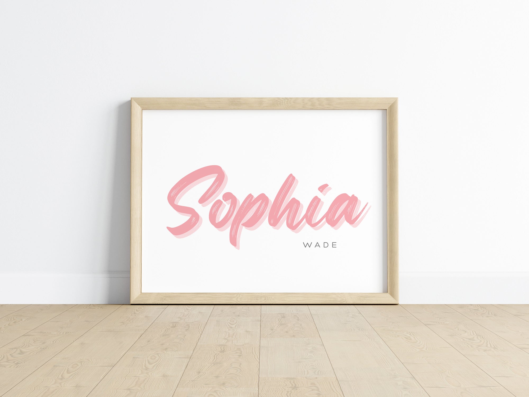Personalized Watercolor Kids Name Art Print