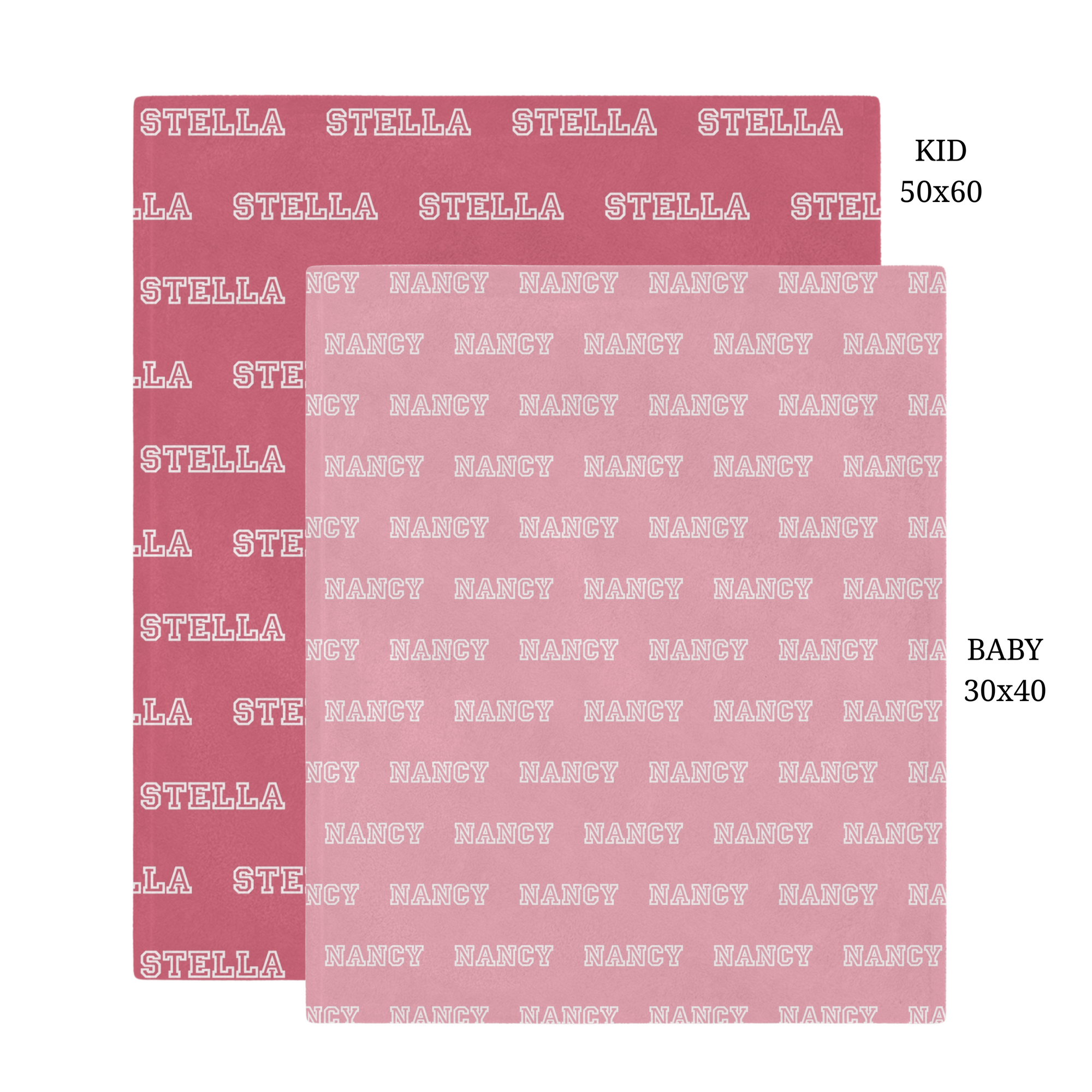 Personalized Pink Baby and Kids Blanket
