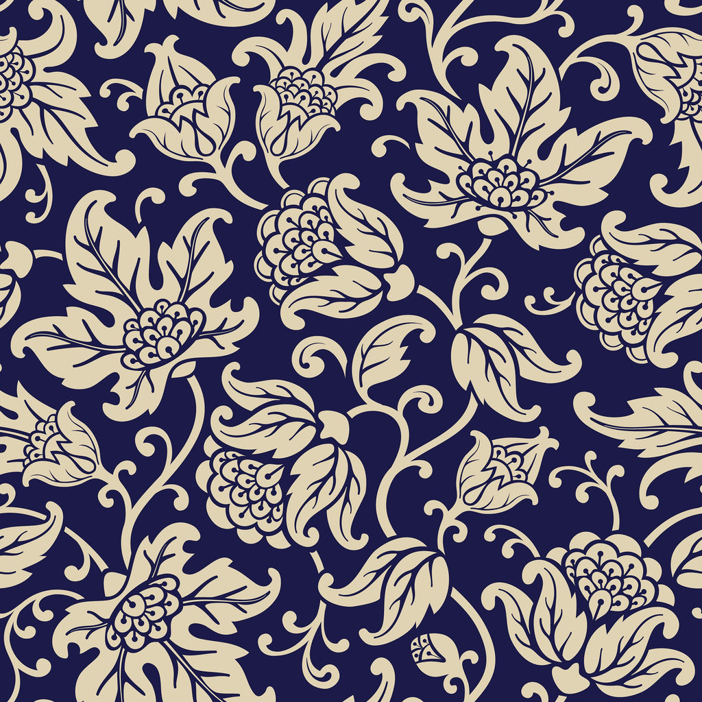 Navy Cressida Wallpaper