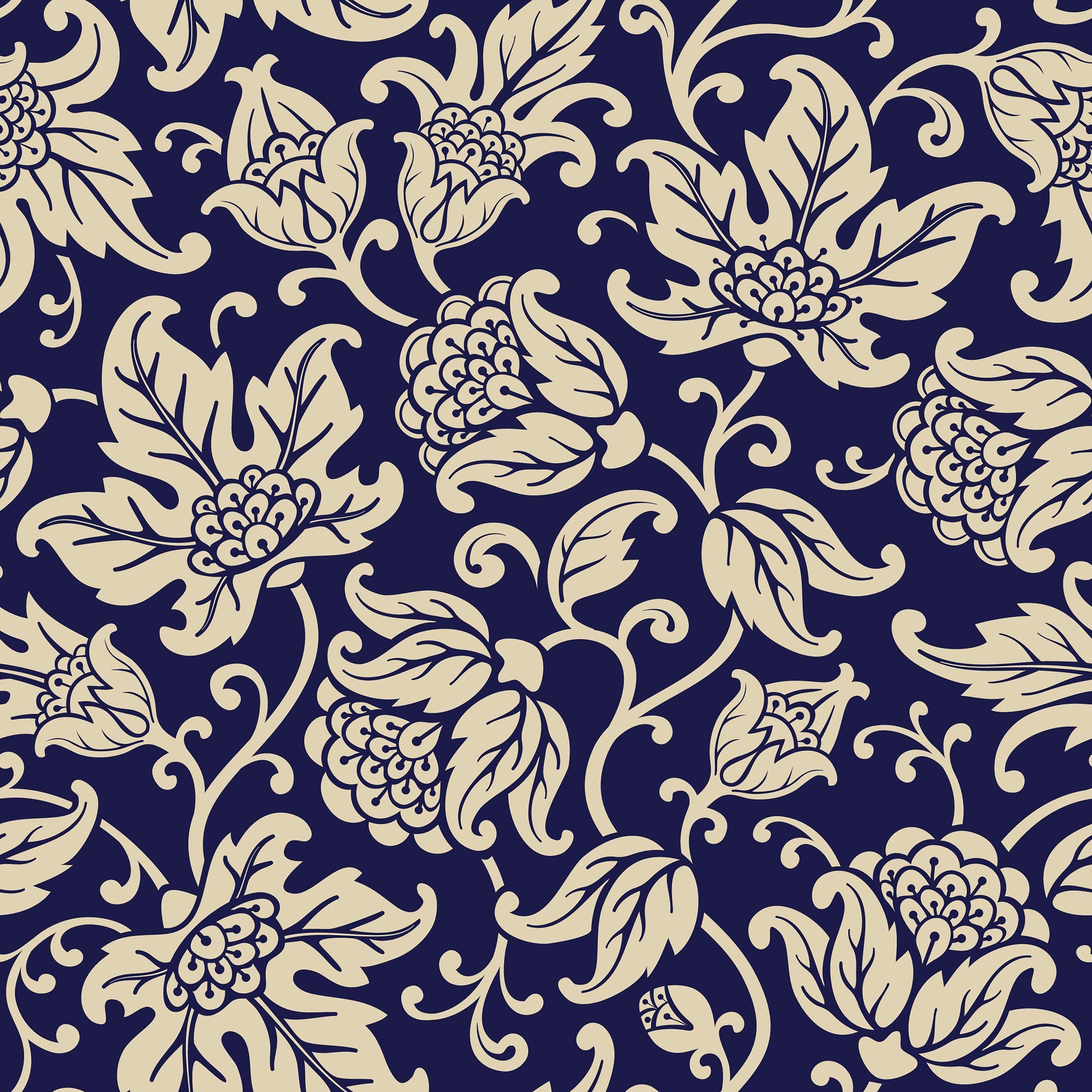 Navy Cressida Wallpaper