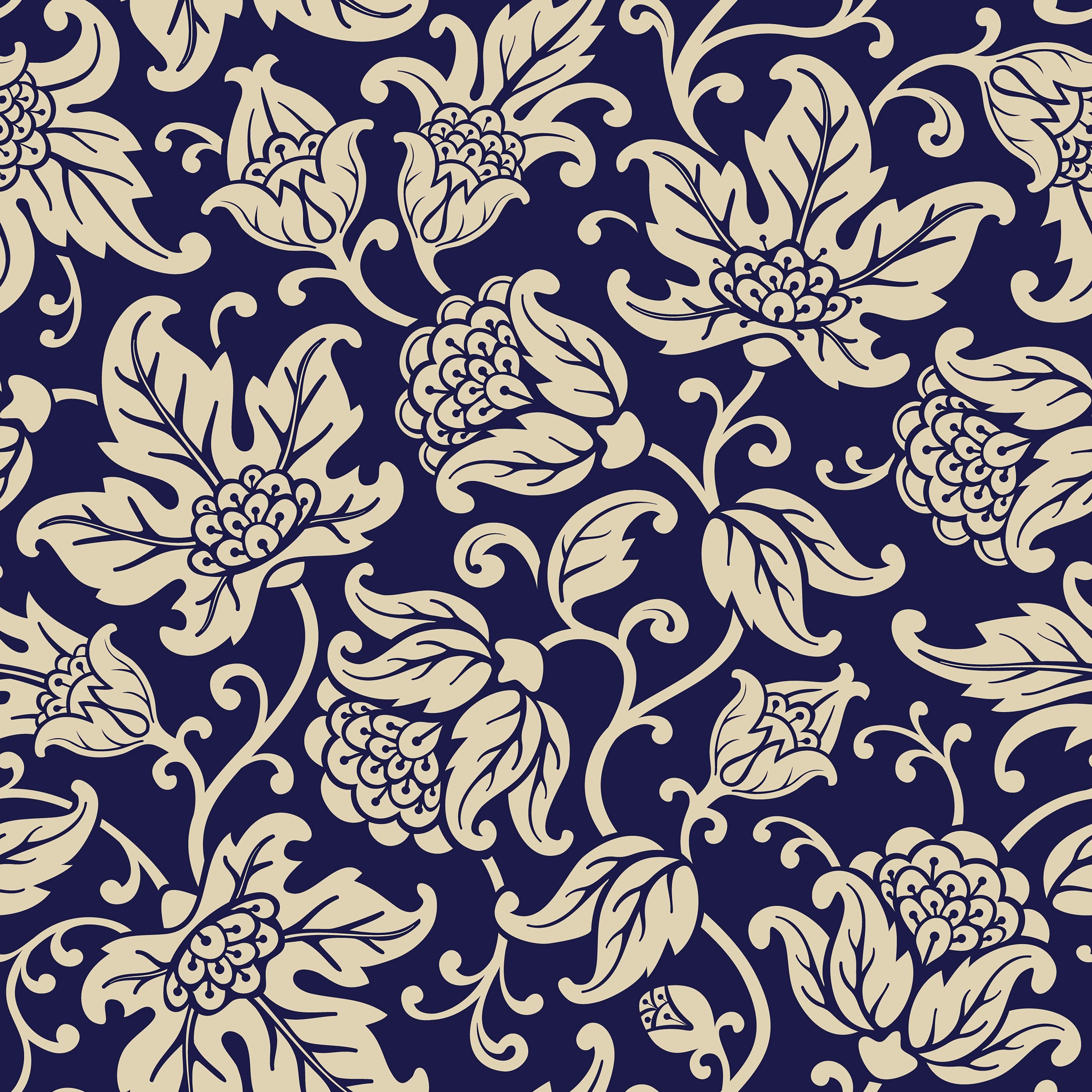 Navy Cressida Wallpaper