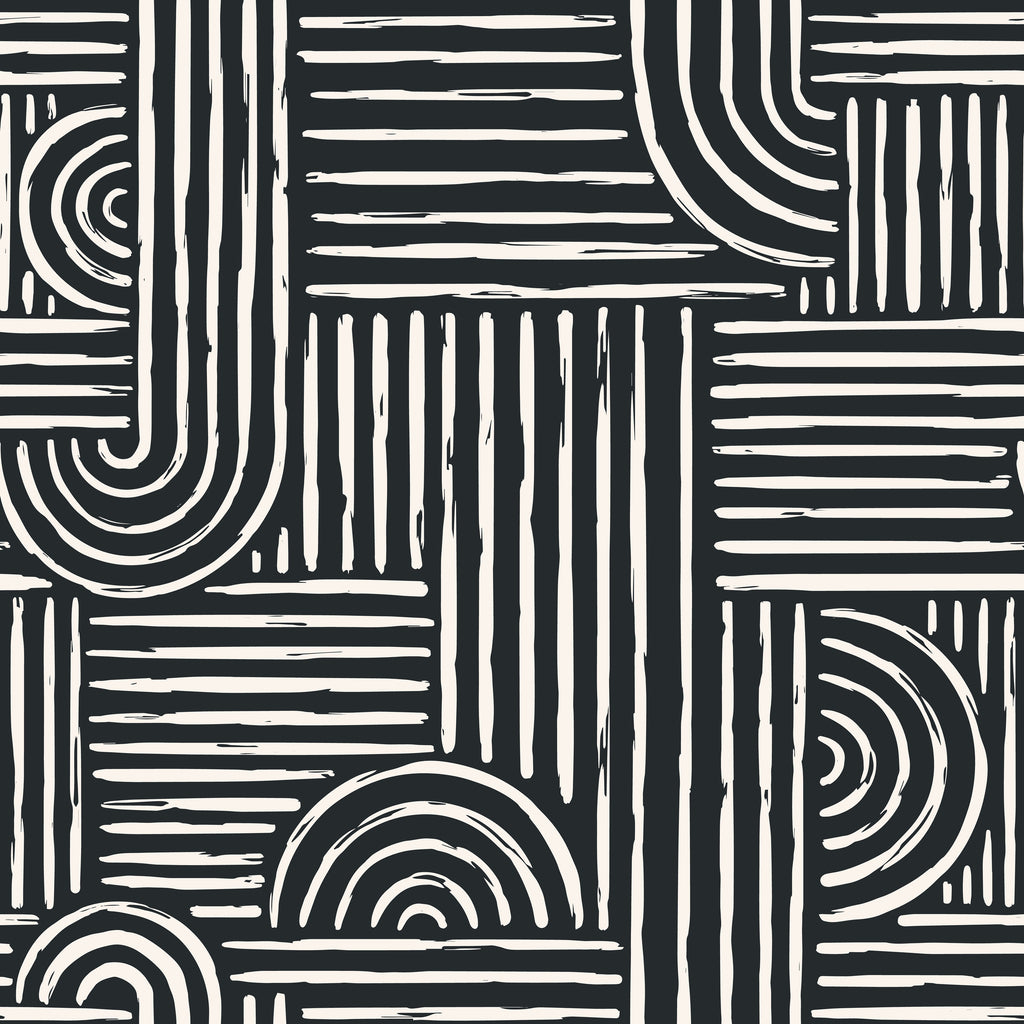 Black and White Maze Wallpaper