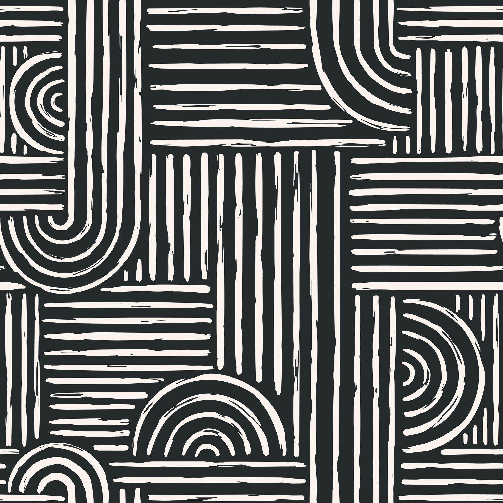 Black and White Maze Wallpaper