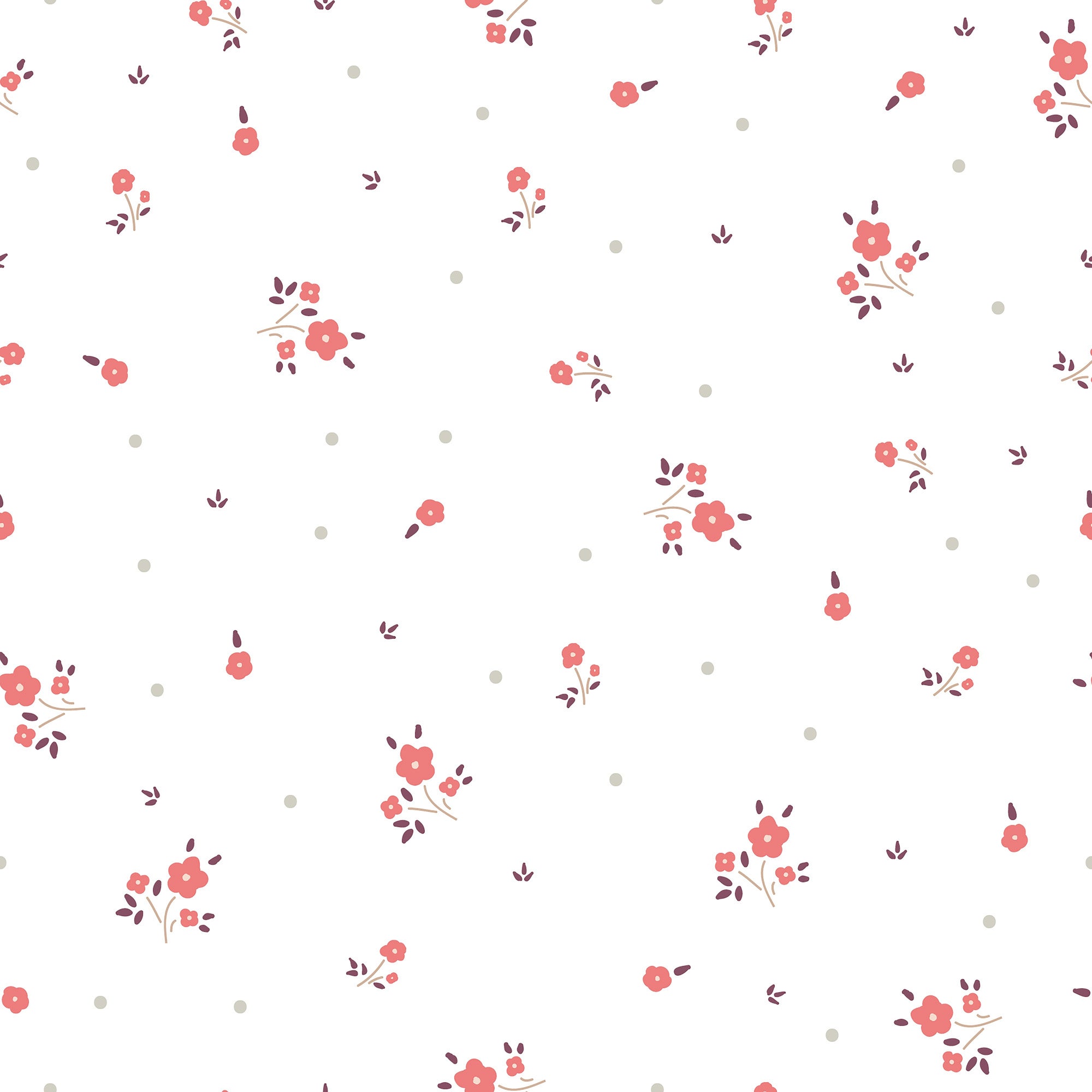 Playful Ditsy Floral Wallpaper