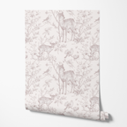 Woodland Nursery Toile Wallpaper
