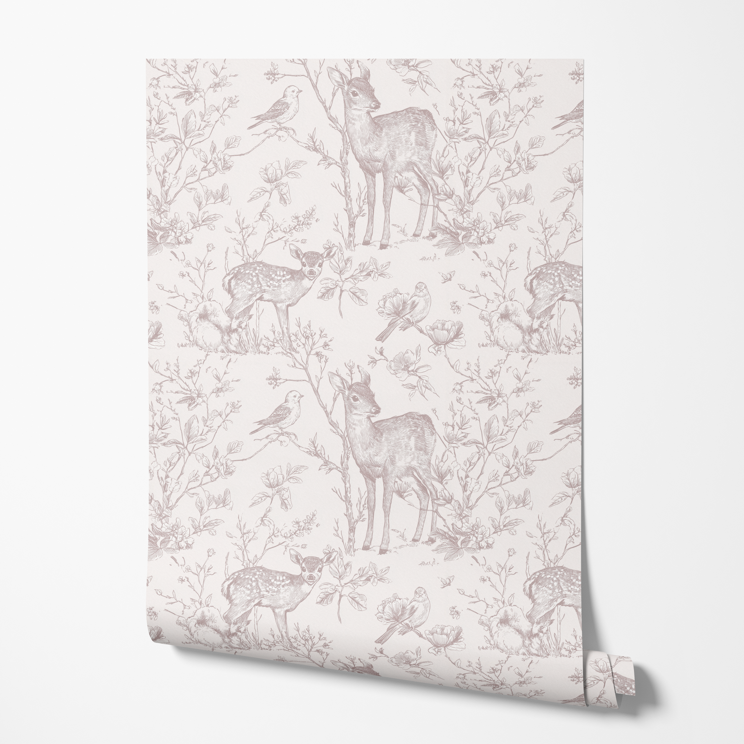 Woodland Nursery Toile Wallpaper