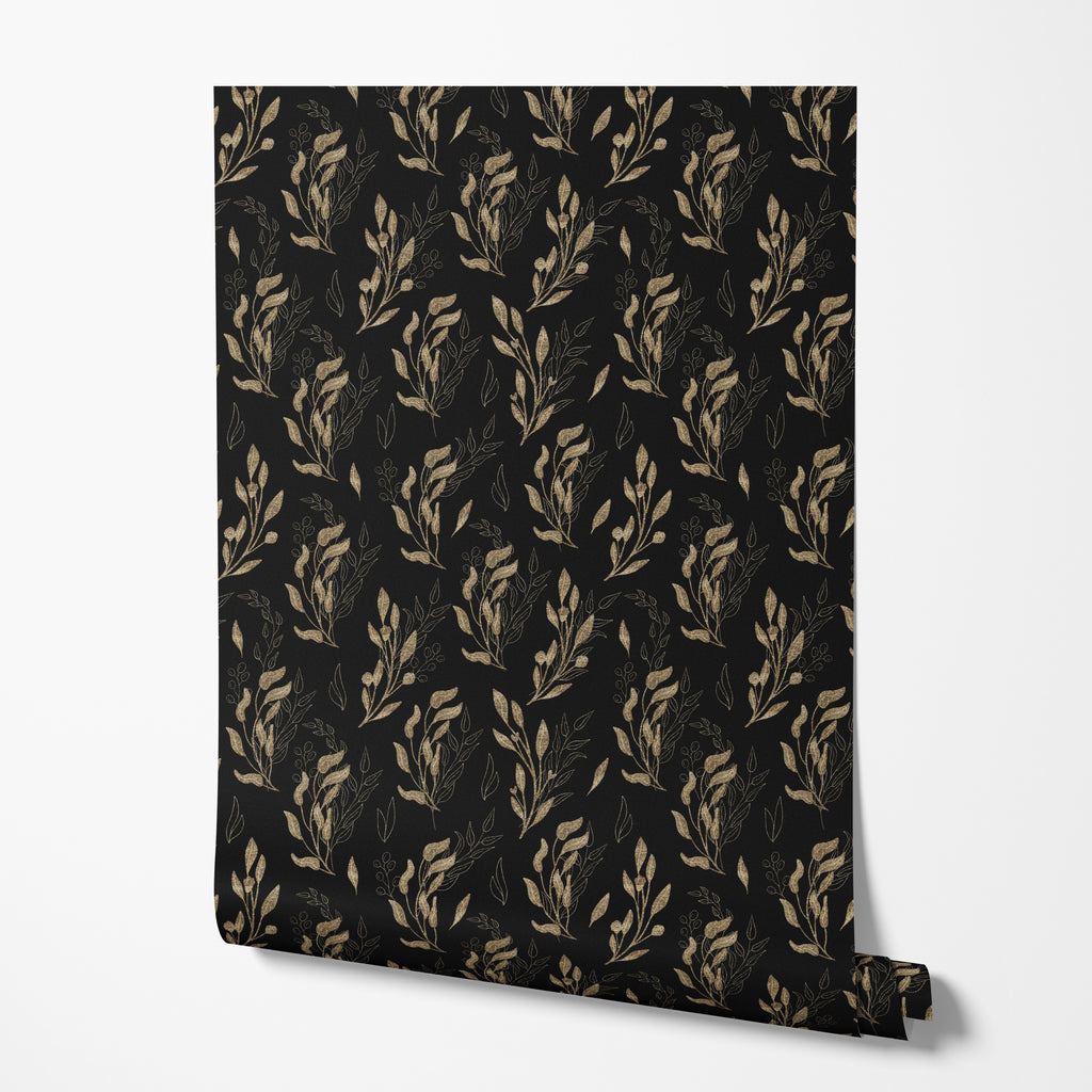Gold Botanicals Wallpaper