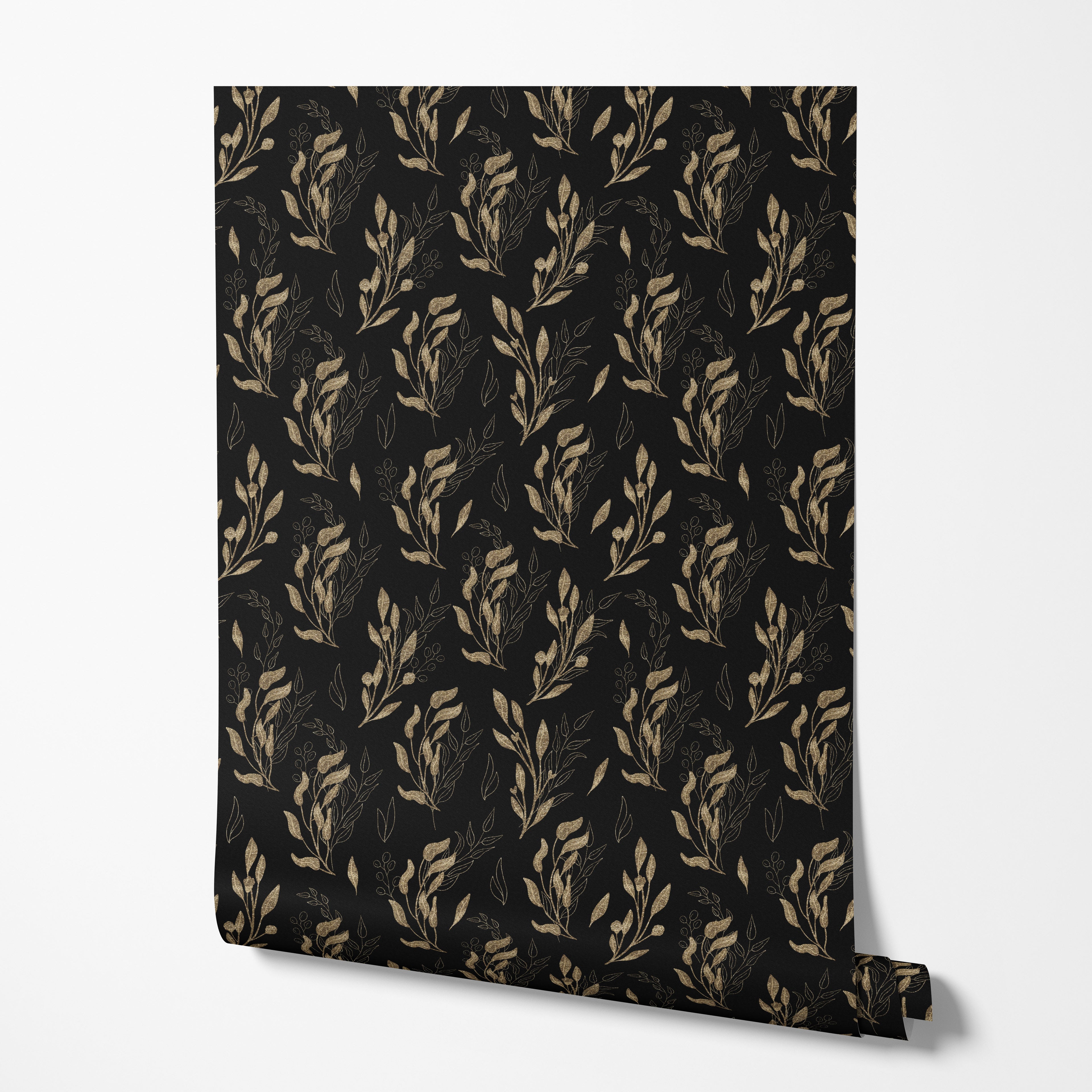 Gold Botanicals Wallpaper