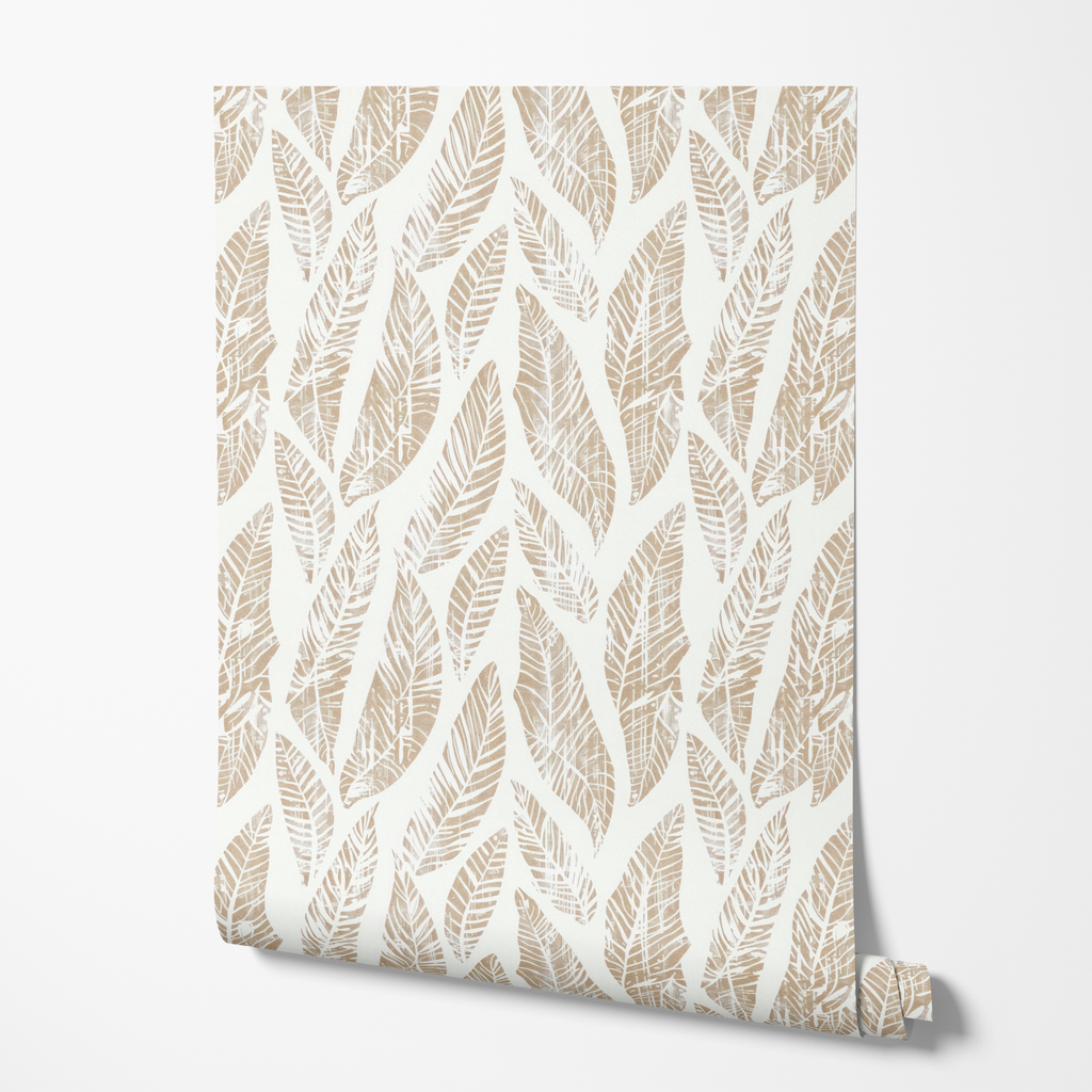 Ivory Fronds Wallpaper