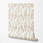Ivory Fronds Wallpaper