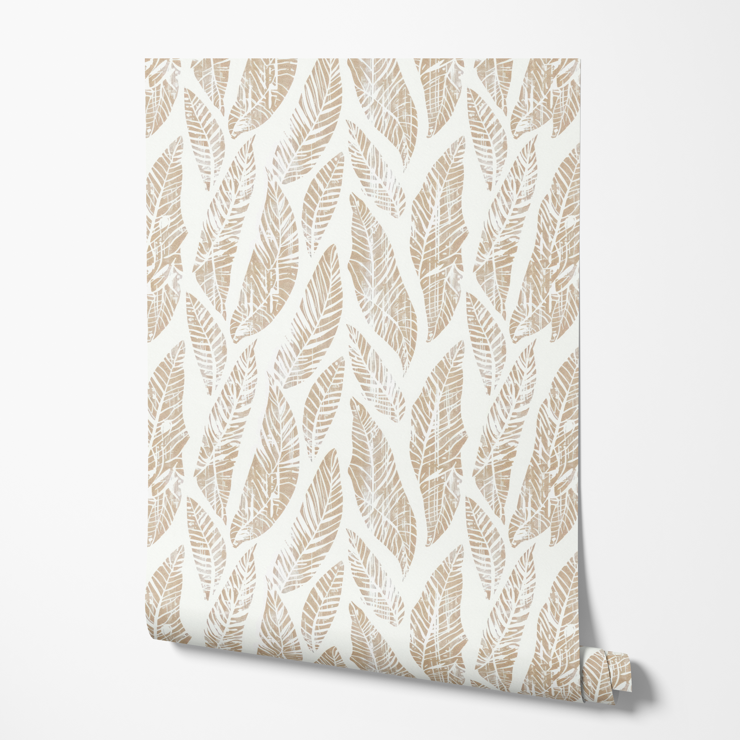 Ivory Fronds Wallpaper